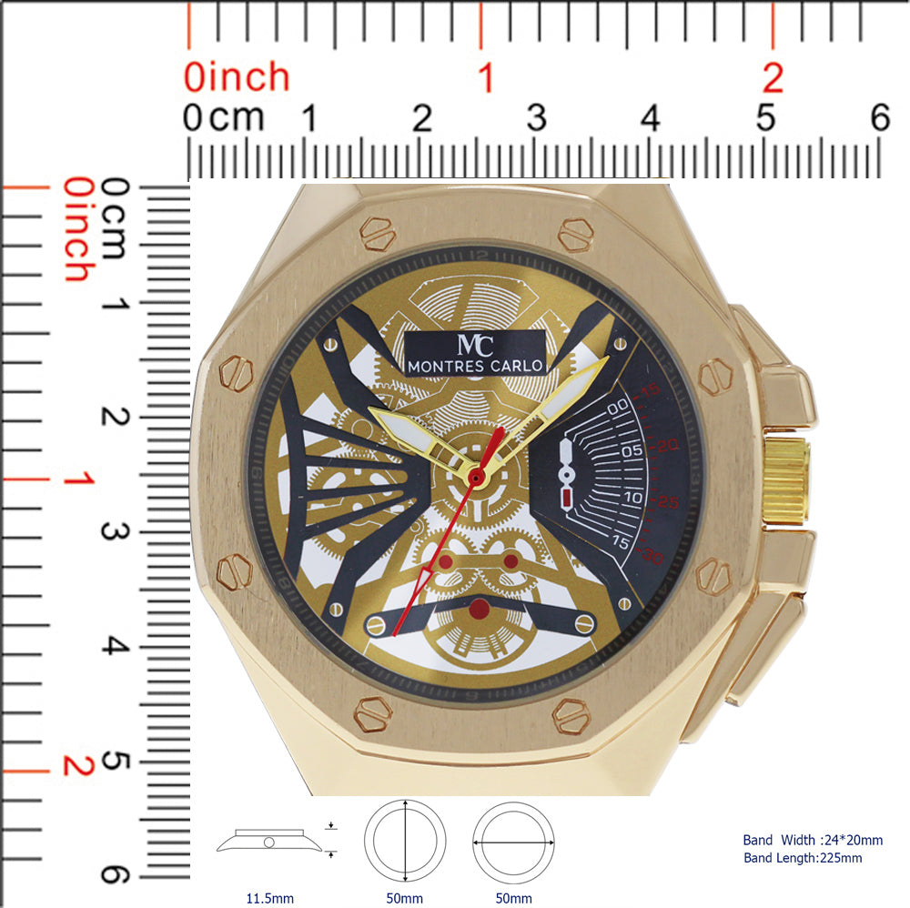 5407-Montres Carlo Silicone Band Watch