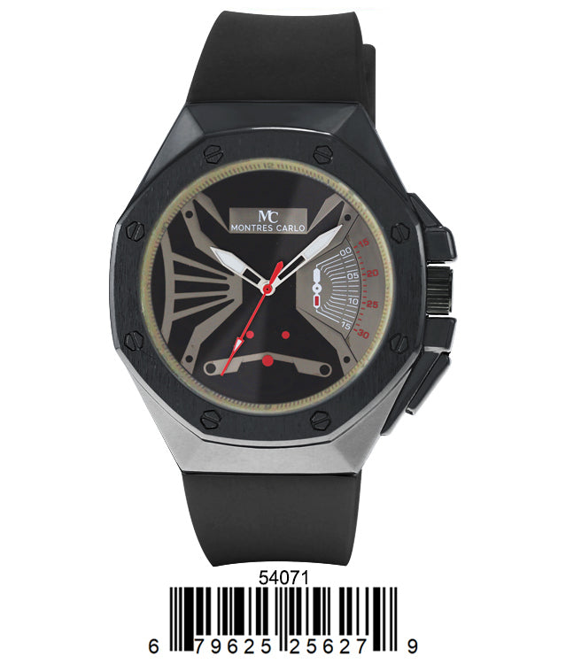 5407-Montres Carlo Silicone Band Watch