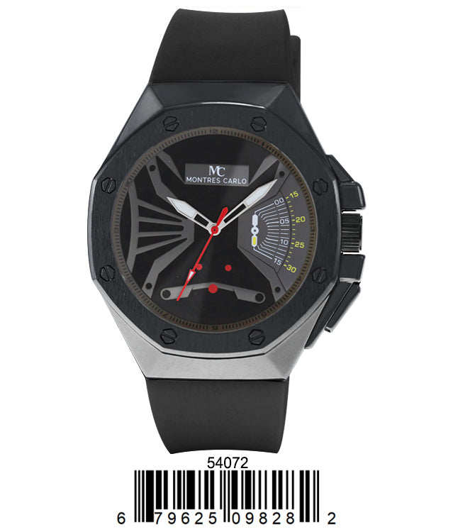 5407-Montres Carlo Silicone Band Watch