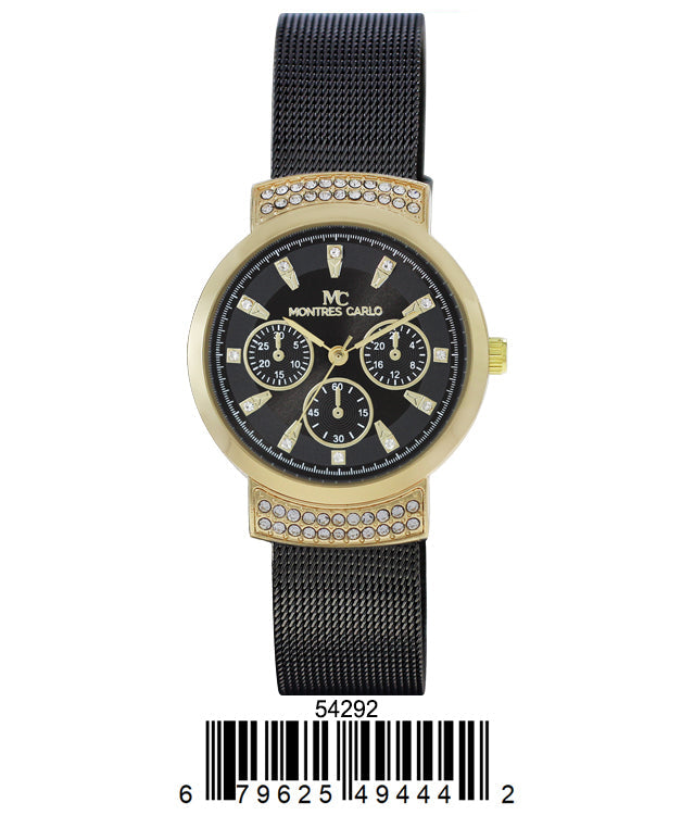 5429-Montres Carlo Mesh Band Watch