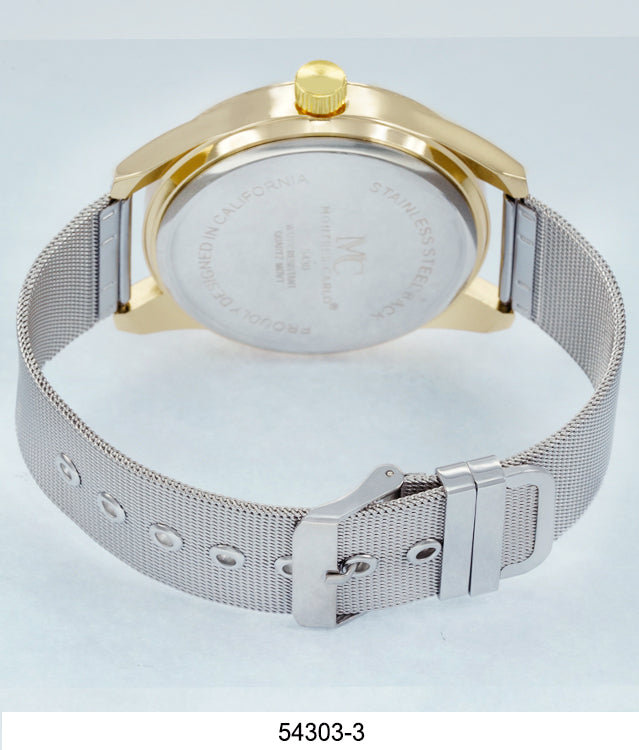 5430-Montres Carlo Mesh Band Watch