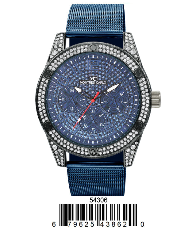 5430-Montres Carlo Mesh Band Watch