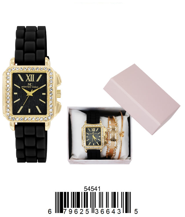 5454 - Montres Carlo Jewlery Gift Box with PU Band Watch