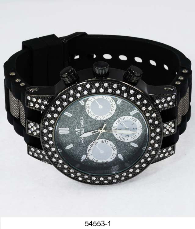 5455-Montres Carlo Silicon Band Watch