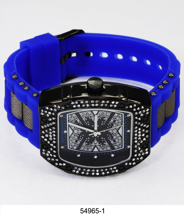 5496-Montres Carlo Silicon Band Watch