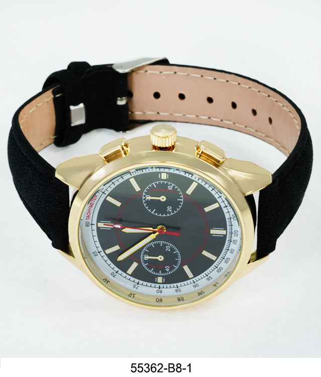 5536-B8-Gift Boxed Faux Leather Band Watch