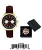 5536-B8-Gift Boxed Faux Leather Band Watch