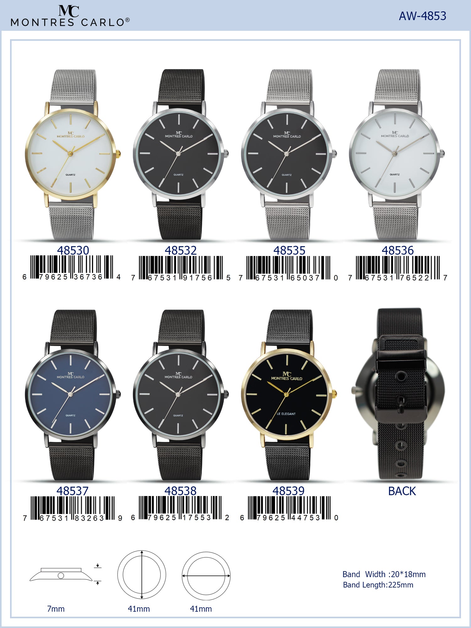 4853 - Mesh Band Watch