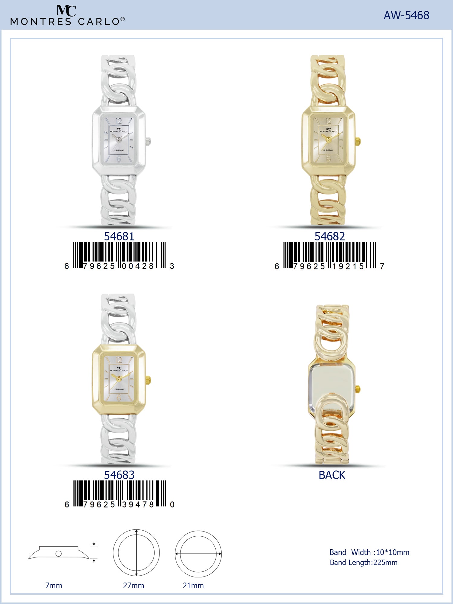 5468-Montres Carlo Bangle Watch