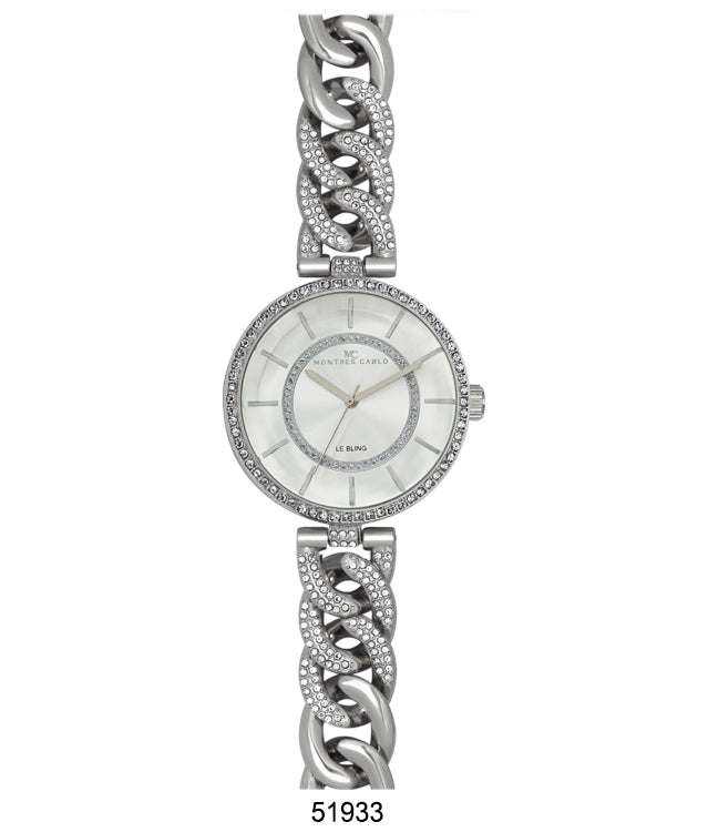 5193 - Boxed Ice Metal Bracelet Watch with Chain