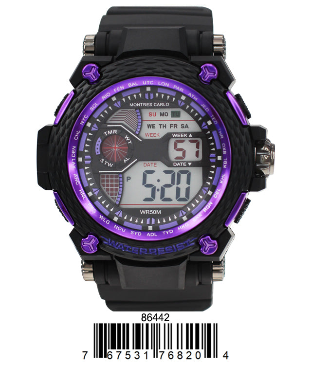 Purple digital watch best sale